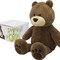 Sqoosh2poof 54" Giant Brown Bear Plush Stuffed Animal With Interactive Surprise